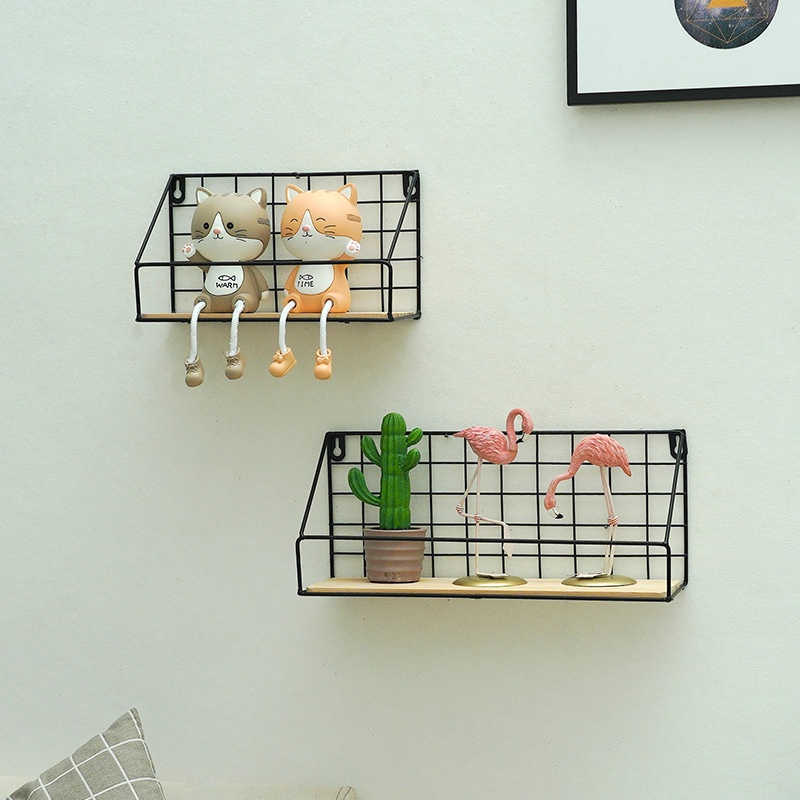 Giá treo tường hình chữ nhật để đồ dùng, trồng cây trang trí nhà cửa( kèm 2 đinh)