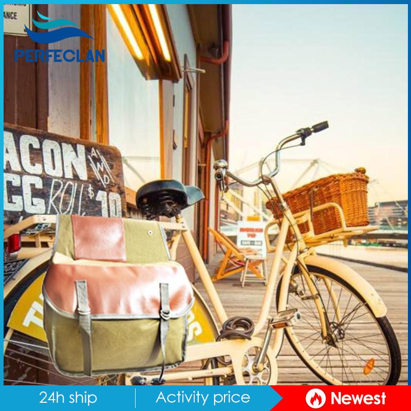 [Perfeclan] Túi Đựng Đồ Đôi Gắn Yên Sau Xe Đạp Màu Đen