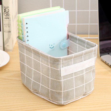 &lt;Video Review&gt; Giỏ Vải Canvas Túi Đựng Đồ Cá Nhân Tài Liệu Giỏ Vải Vintage Chứa Mỹ Phẩm Để Bàn U141
