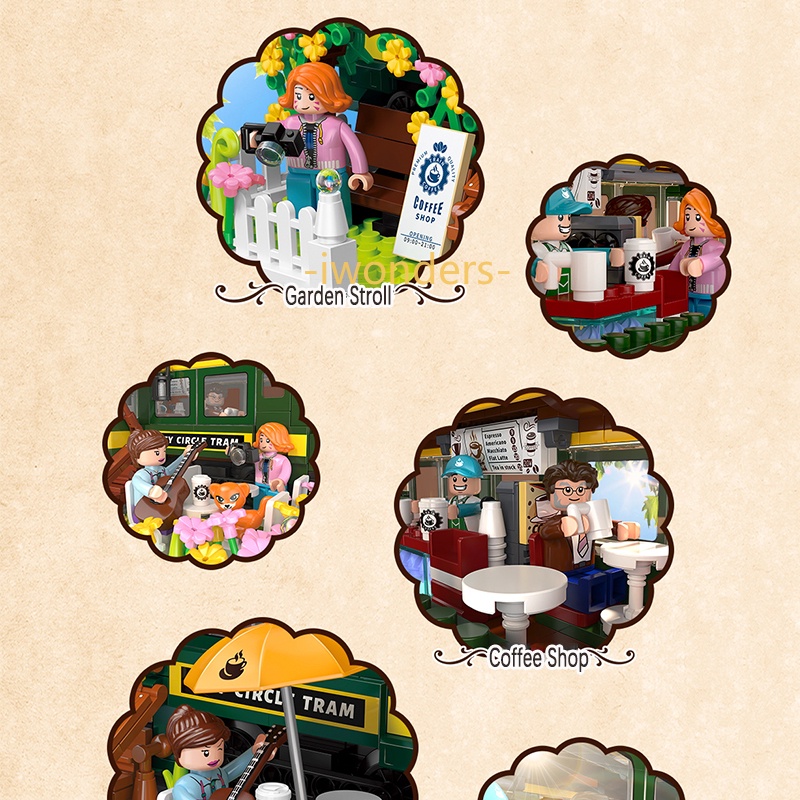 Sáng Tạo Khối Xây Tàu Cà Phê Nhà Giáo Dục Mô Hình Tự Làm Pop Đồ Mặc Nhà Bé Trai Bé Gái Trẻ Em Quà Tặng Đồ Chơi Kids education toys