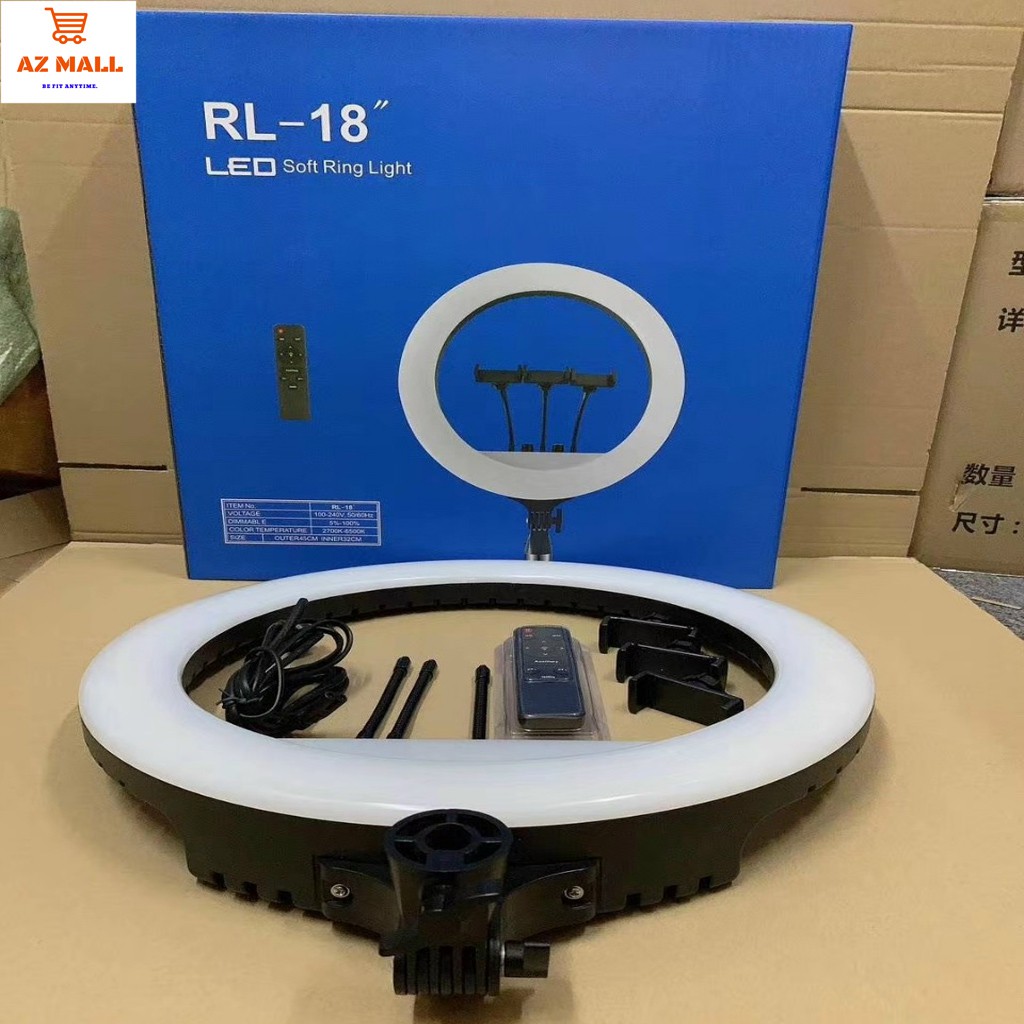 Đèn Livestream size 45 3 kẹp điện thoai, Phù hợp cho Livestream, Spa làm đẹp, tặng kèm chân bảo hành đổi mới | BigBuy360 - bigbuy360.vn