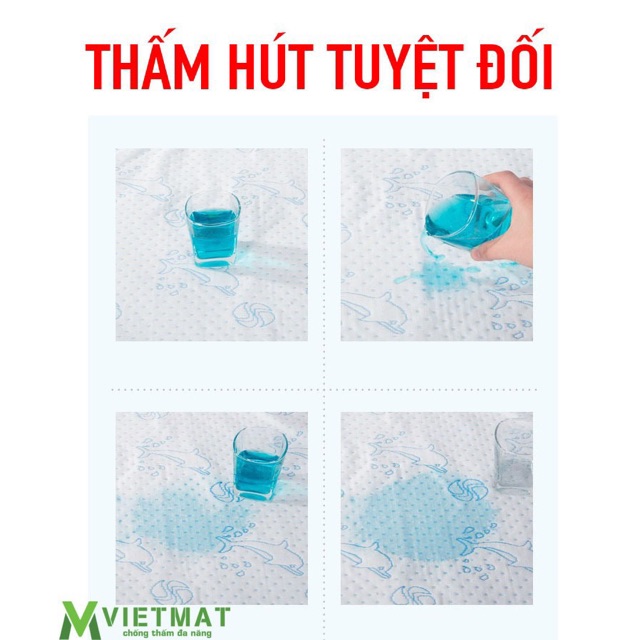 [THANH LÝ] Size 30x30cm - Tấm lót chống thấm cotton 4 lớp VIETMAT, hàng VN chất lượng cao