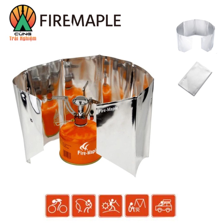[CHÍNH HÃNG] Tấm Chắn Gió Nhôm Dã Ngoại Chuyên Dụng Fire-Maple Cho Nấu Ăn Ngoài Trời Siêu Nhẹ 58g FMW-501