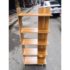 Kệ Sách Gỗ 5 Tầng - Kệ Góc Tường Cứng Đẹp