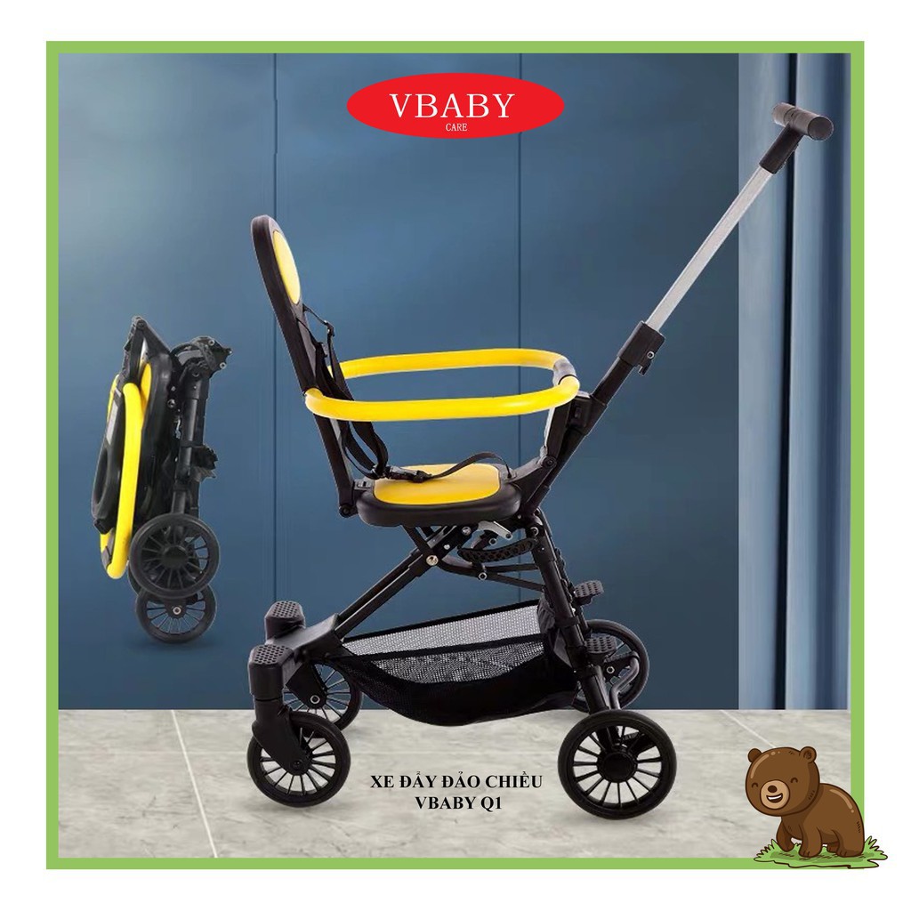 Xe Đẩy Gấp Gọn V-Baby Q1 Gấp Siêu Gọn, Tiện Mang Du Lịch