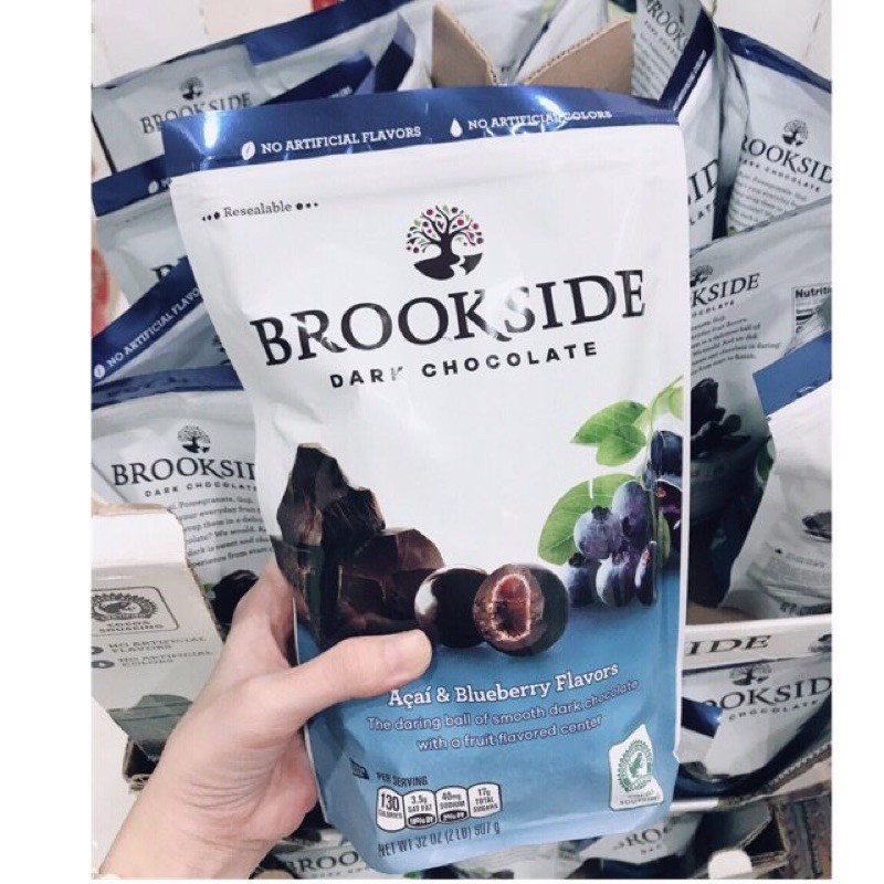 Kẹo Socola đen nhân Việt Quất Brookside Dark Chocolate của Mỹ 907g (Mẫu mới)