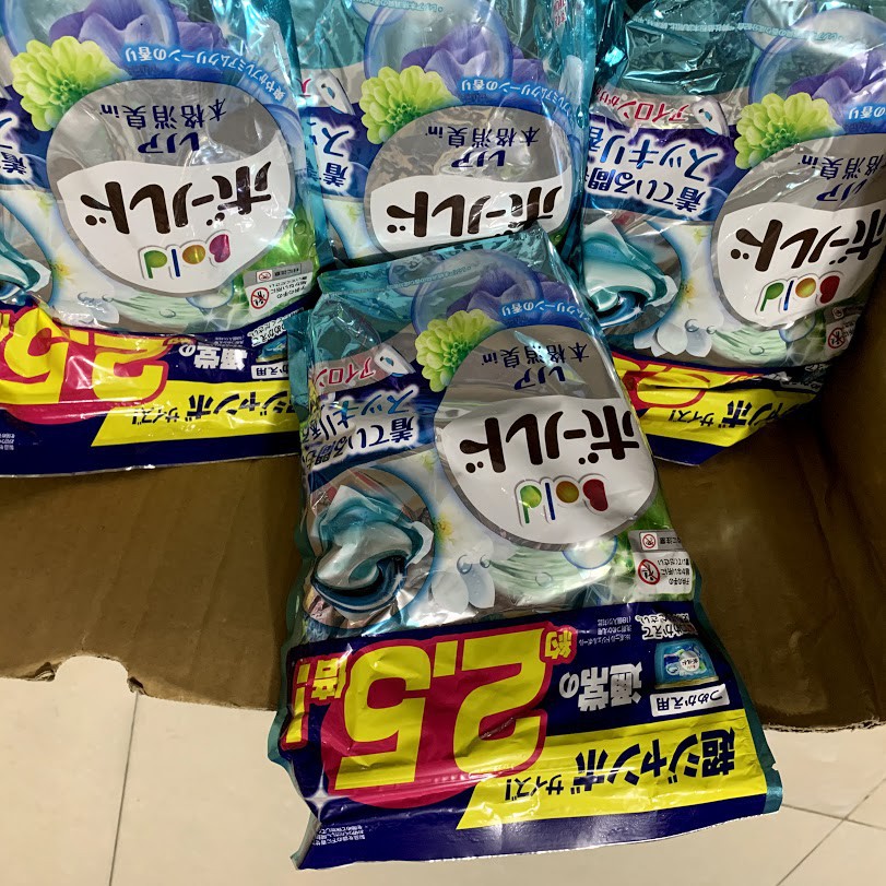 Viên Giặt Xả GELBALL 3D Nội Địa Nhật | Viên Giặt ARIEL GELBALL Nhật Bản - Túi 31Viên