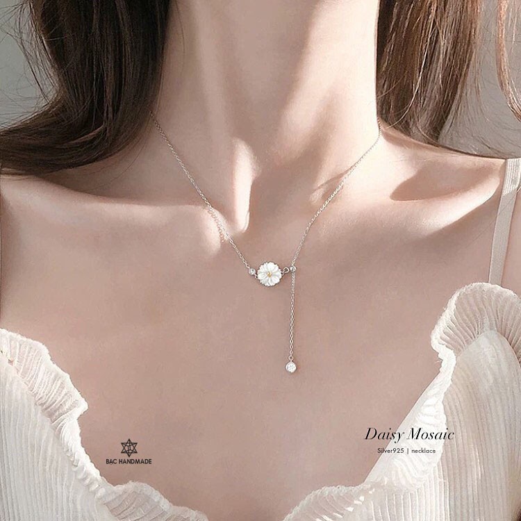 Dây chuyền Bạc Handmade.Vòng cổ cúc hoạ mi bạc nguyên chất-Bạc Handmade