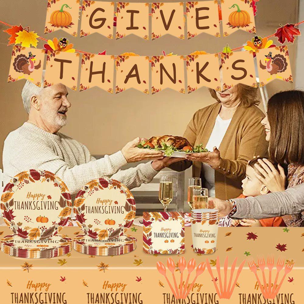 Jane Set Khăn Trải Bàn Dùng Một Lần Cho Tiệc Lễ Tạ Ơn