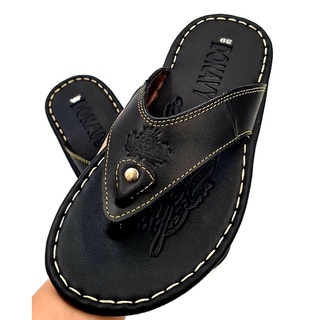 Dép xỏ ngón nam cao cấp, dép kẹp nam da bò thật 100% shop kinson