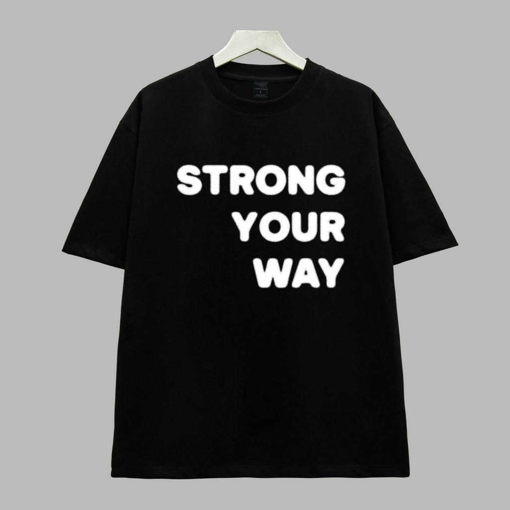 Áo thun chữ amand god you from rộng vải  cotton aophongfromrong.vn - áo phông unisex có size