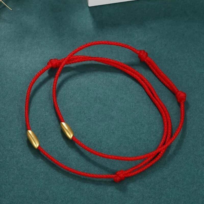 Lắc tay hạt gạo bạc - xi vàng