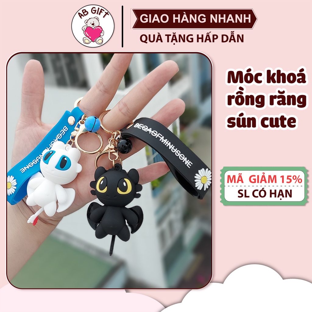 Móc khoá rồng răng sún cute