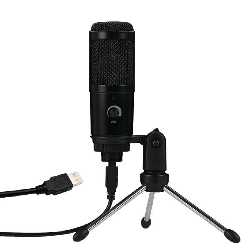 USB Microphone Karaoke Recording with Clip Tripod Plug and Play