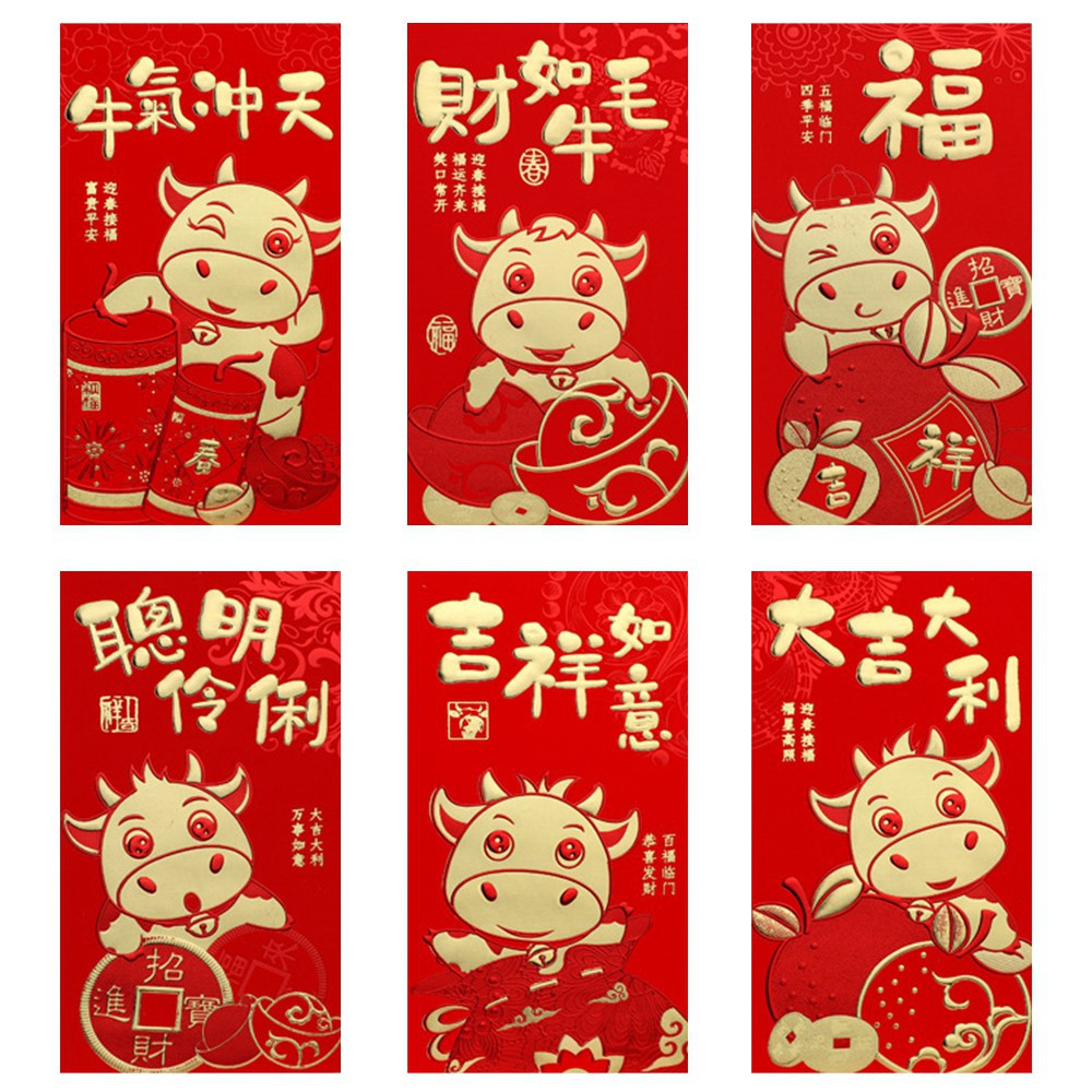 6 Bao Lì Xì Chúc Mừng Năm Mới 3d 2021