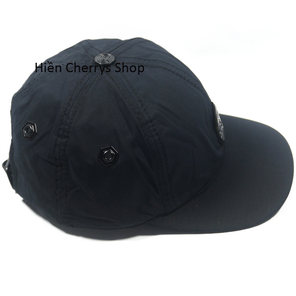 [ Hình thật ]Nón kết cao cấp  - Chất liệu vải kaki kết hợp với mặt da tròn họa tiết &amp; chữ Z cùng với sò kiểu nổi bật.