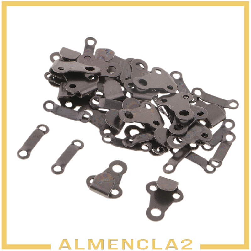 [ALMENCLA2] 20 Sets Sewing Hooks and Eye Closures for Trousers and Skirt Black Nickel