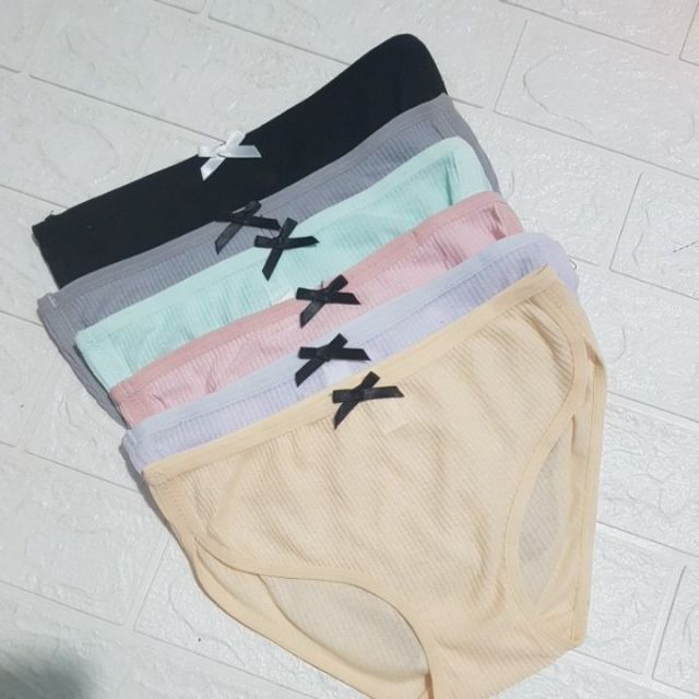 QUẦN LÓT COTTON GÂN NƠ