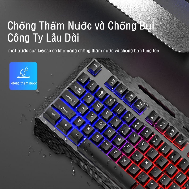 Bộ bàn phím và chuột chơi game RGB SK500 màu dạ quang