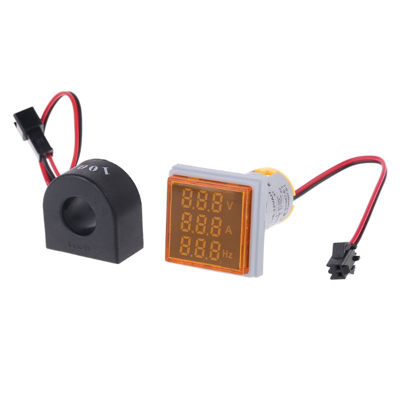 Vôn Kế Kỹ Thuật Số 3 Trong 1 Có Đèn Led 22mm