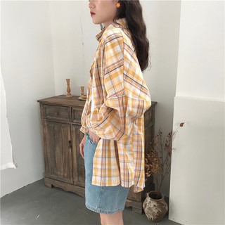 Áo Sơ Mi Ca Rô Thời Trang Nữ xj