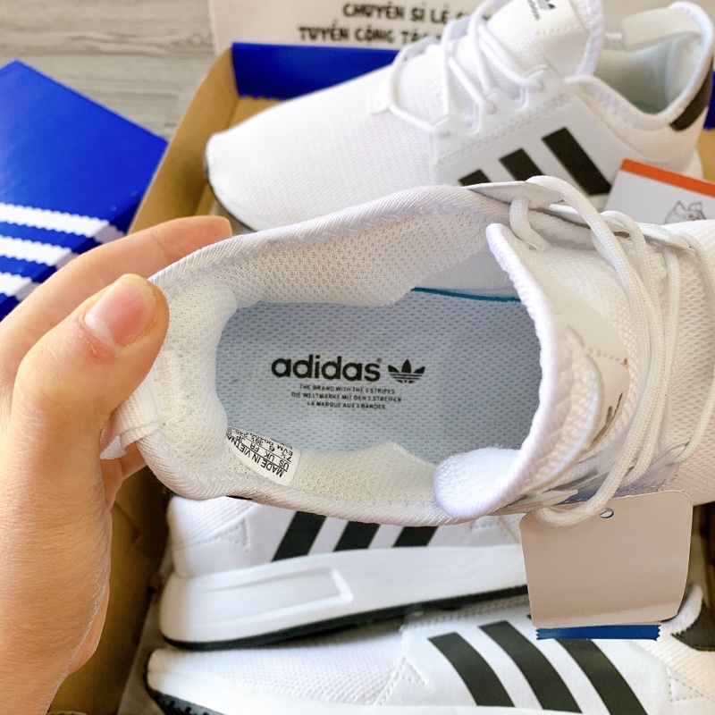 Giày thể thao XPLR trắng sọc đen, giầy sneaker trắng vạch đen dành cho nam nữ siêu nhẹ êm full box