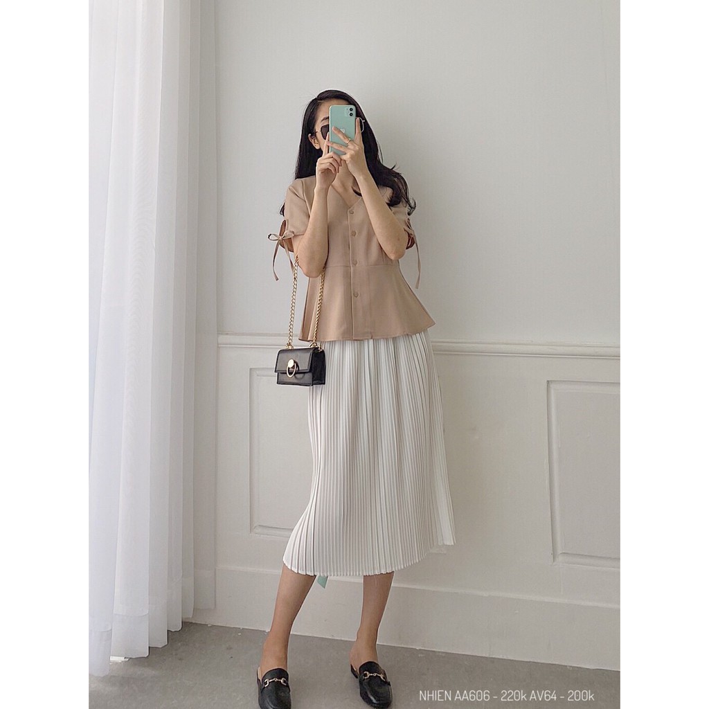 Chân Váy xếp Ly_Nhienvintage AV64 | BigBuy360 - bigbuy360.vn