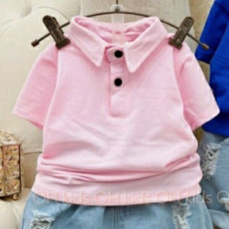 Áo cotton cá sấu cho bé trai/gái 10-25kg