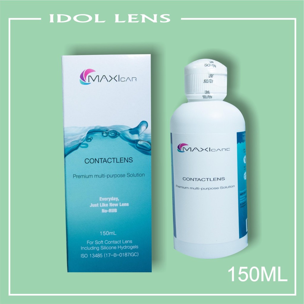 Combo lens cận không màu, nước ngâm lens 150ml, gắp lens, khay ngâm lens