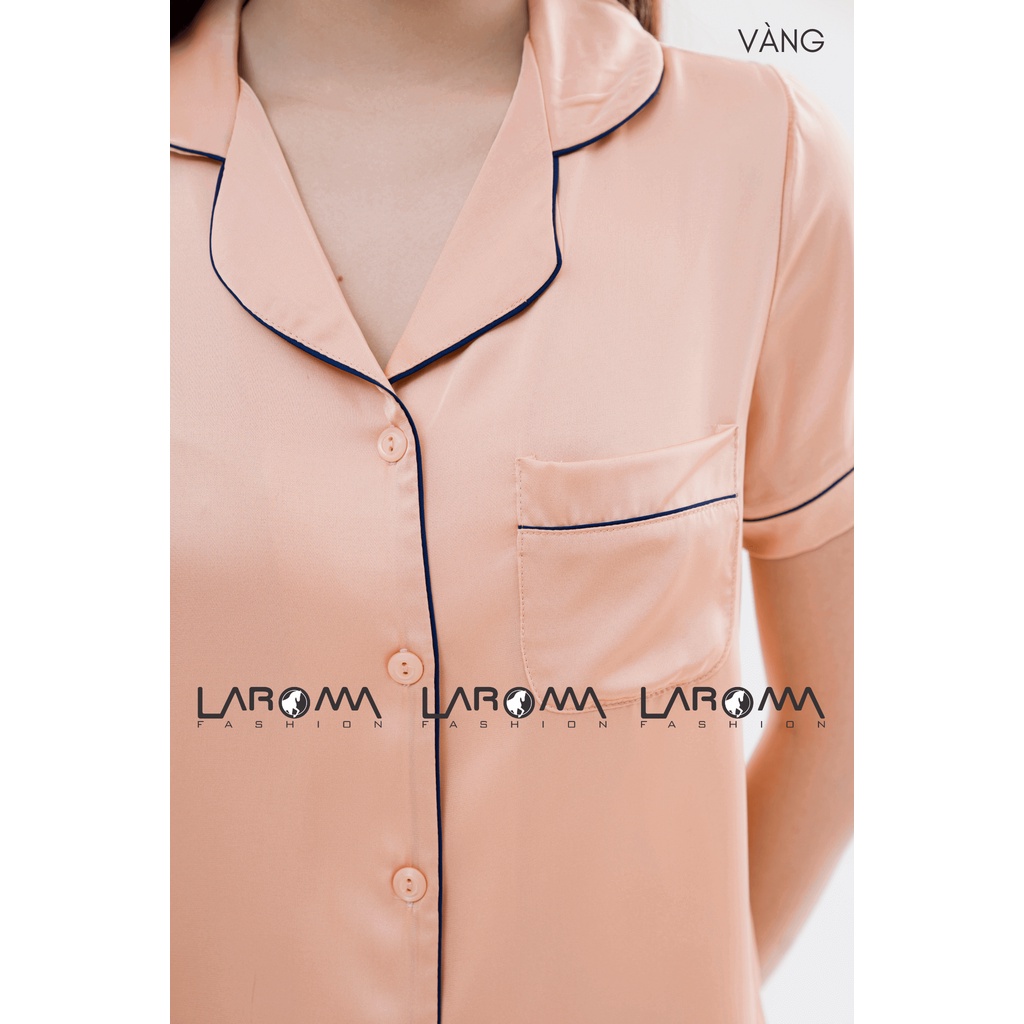 LAROMA Bộ Pijama đùi trơn nữ