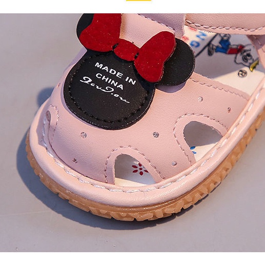 Giày Đế Mềm Hình Chuột Mickey Cho Bé Tập Đi