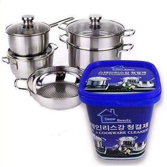 * 500gram * Hủ kem tẩy xoong nồi Inox Hàn Quốc chùi rửa nhà bếp tiện dụng