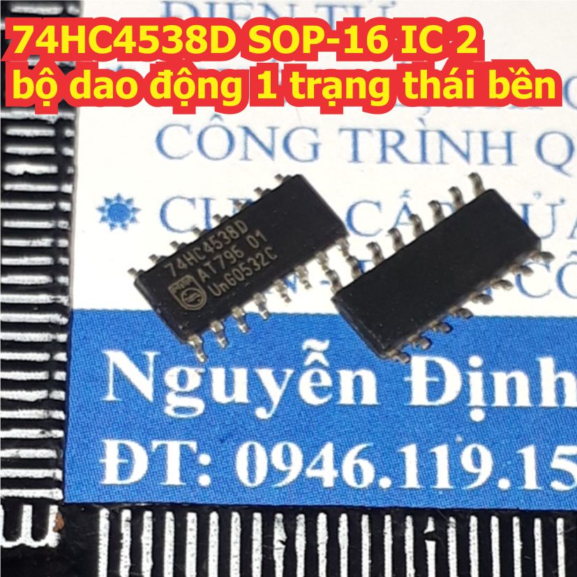 5 con 74HC4538D 74HC4538 4538 SOP-16 IC bộ dao động 1 trạng thái bền kép  kde2079