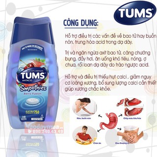 Kẹo Tums Extra Strength Smoothies