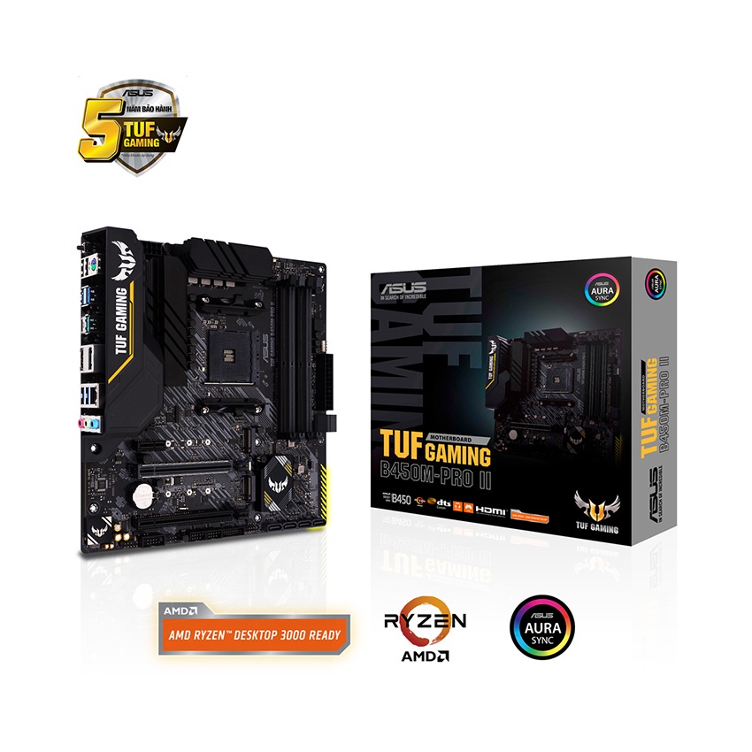 Mainboard ASUS TUF GAMING B450M-PRO II ( AMD B450, AM4, M-ATX, 4 khe RAM)