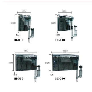 Máy lọc treo bể cá Leecom HI 330 - HI 630 Lọc trong, tiện lợi dễ sử dụng