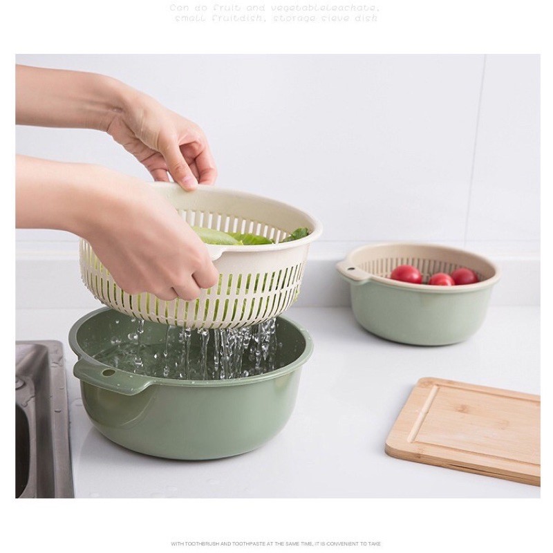 Rổ đựng thực phẩm 2 lớp tiện dụng | BigBuy360 - bigbuy360.vn