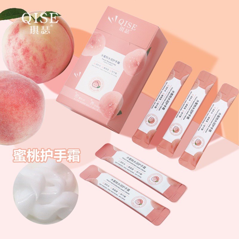 Hộp 20 Gói Kem Dưỡng Da Tay Đào Qise Làm Trắng Da Mờ Thâm Sạm