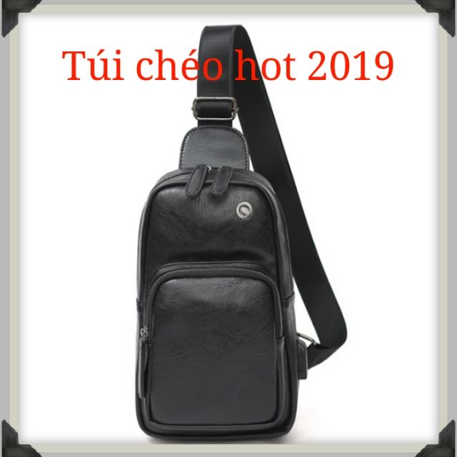 👩‍🎨👮‍♂️👩‍🎨Ảnh thật ! Túi chéo da thời trang nam nữ cao cấp có lỗ tai nghe - tuicheo TLTC00074