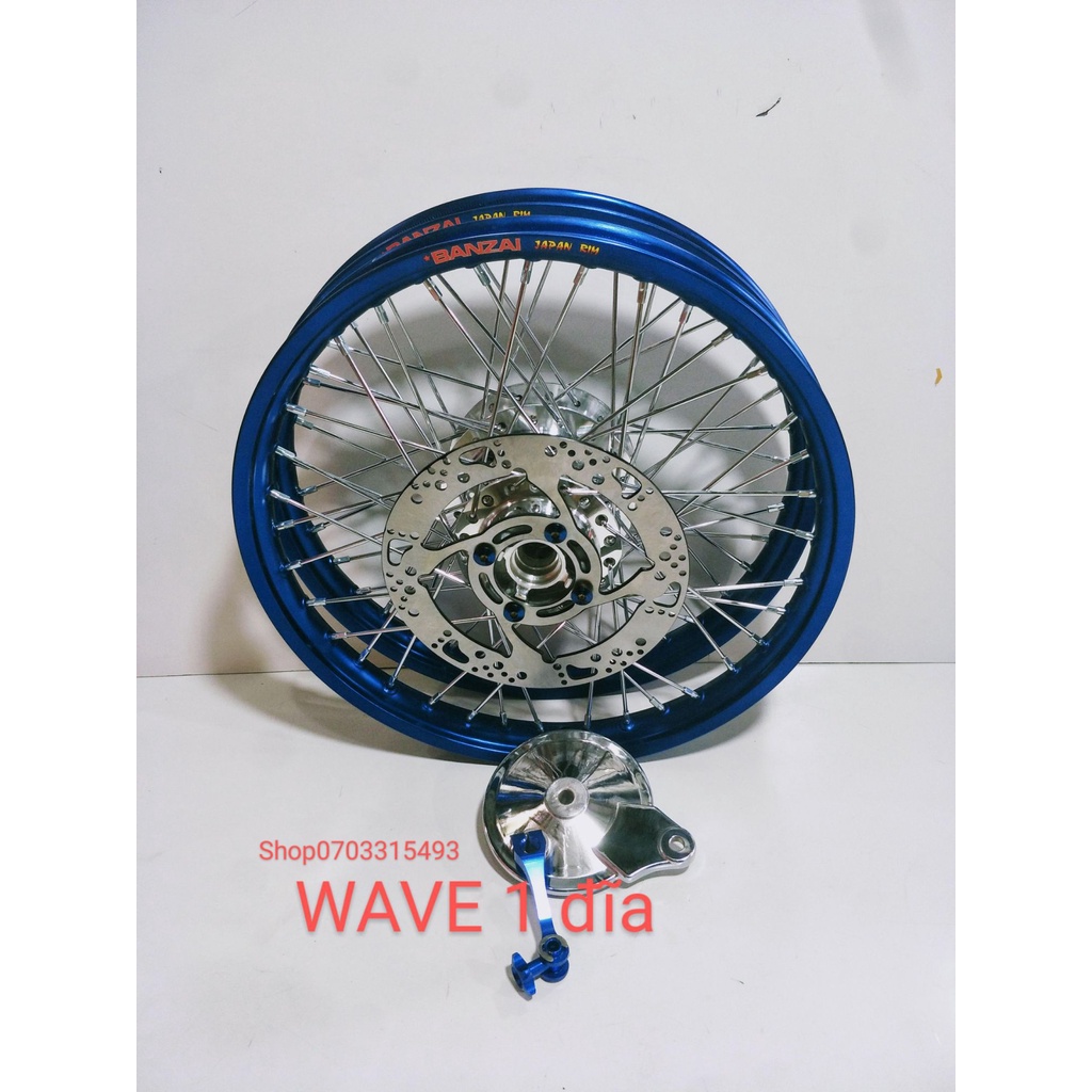 CẶP BÁNH CĂM WAVE 1 ĐĨA TRƯỚC NIỀNG BANZAI THÁI KÈM MÁ ĐÙM & ĐĨA