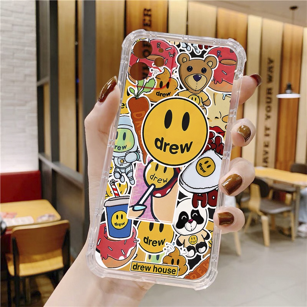 Ốp lưng iphone Drew 1 dẻo trong chống sốc case 15 pro max 15plus 14 13 12 promax 11 mini 6 6s 7 8 plus x xr xs Se