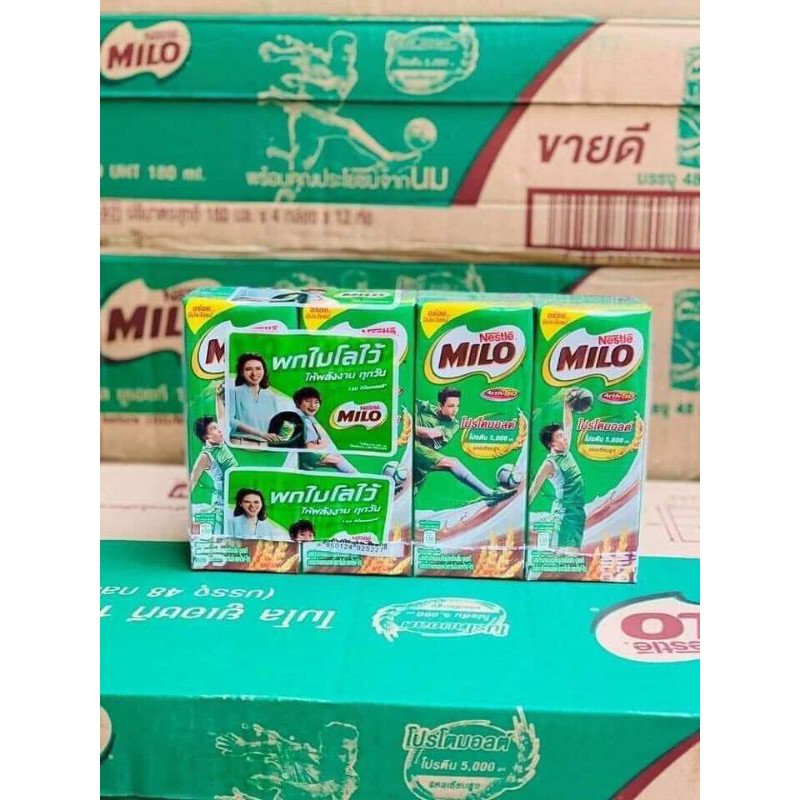 1 thùng milo Thái Lan 48 hộp 180ml,date 12/2021