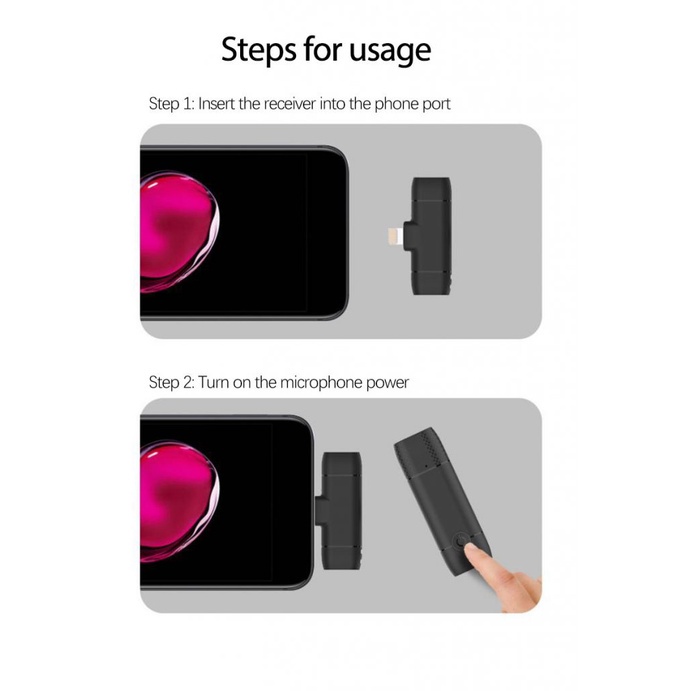 Micro ko dây/mini mic livestream/micro không dây cài áo/tablet táo/Android Vlog Type-C/Hải cảng Micrô