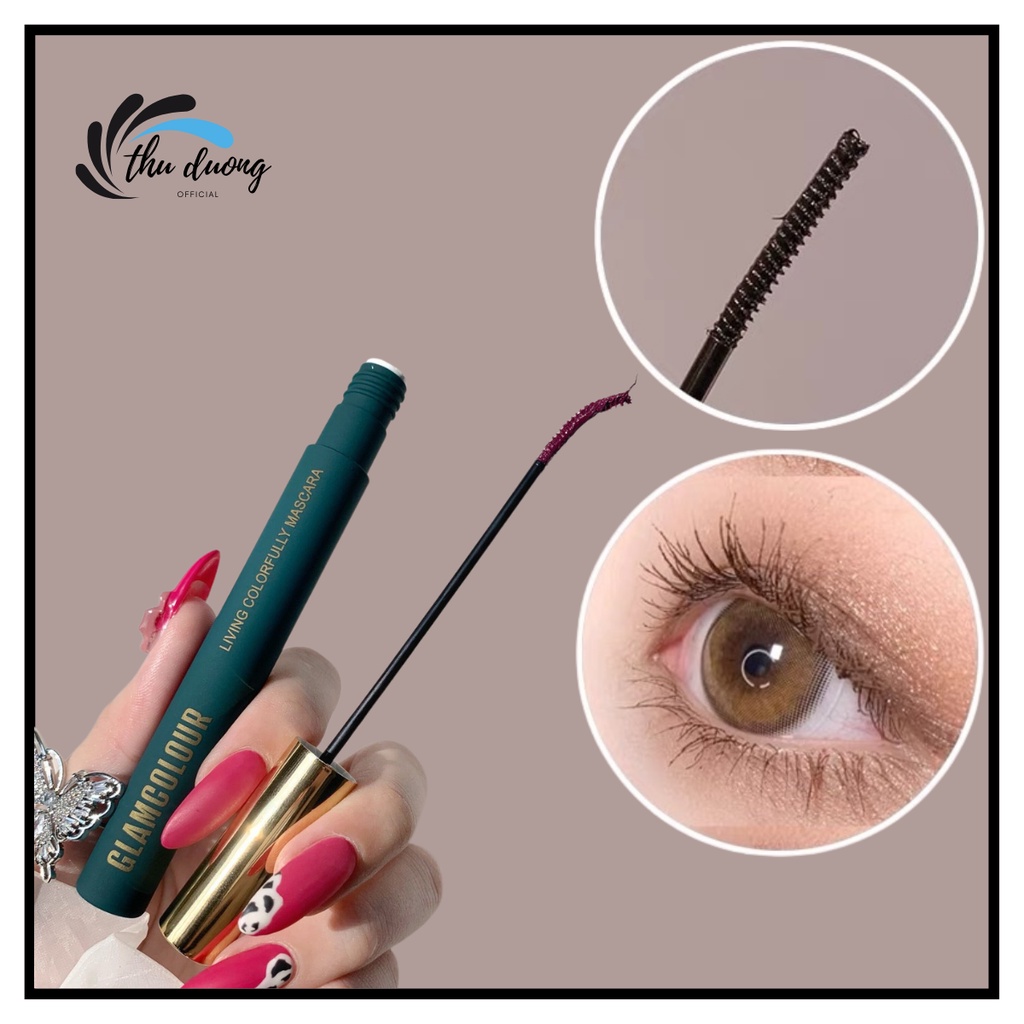Bút Kẻ Mascara Chuốt Mi Mắt GLAMCOLOUR Chống Nước Lâu Trôi, Dài Mi, Cong Mi, Mỹ Phẩm Nội Địa Trung - Thu Dương Official