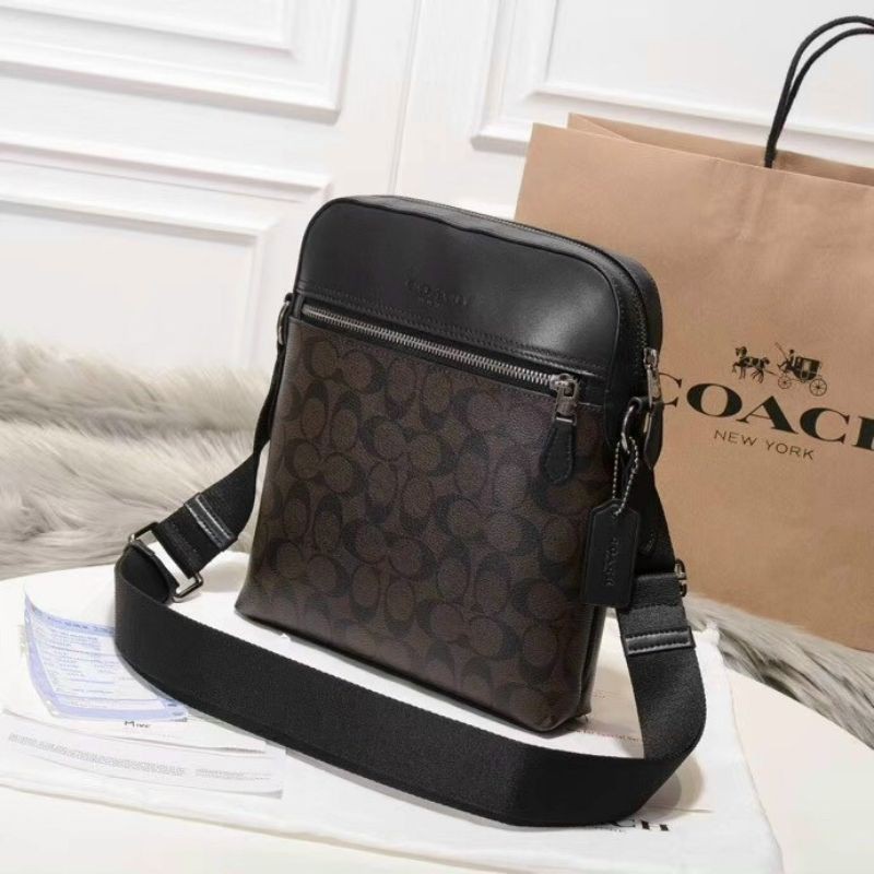 Túi đeo chéo cho nam COACH MEN 73336 SIGNATURE HOUSTON FLIGHT BAG