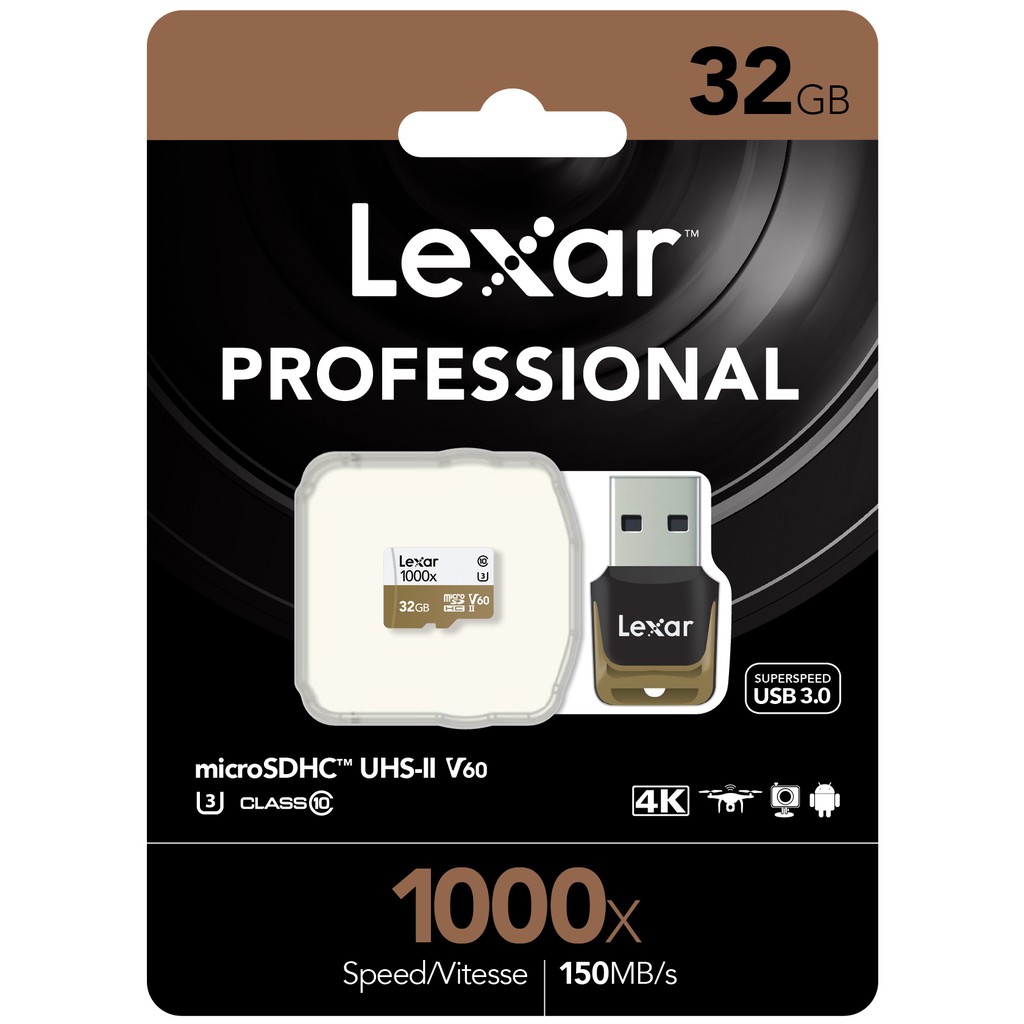 Thẻ Nhớ 32GB micro SDHC 1000X 150MB/75MB/s Lexar