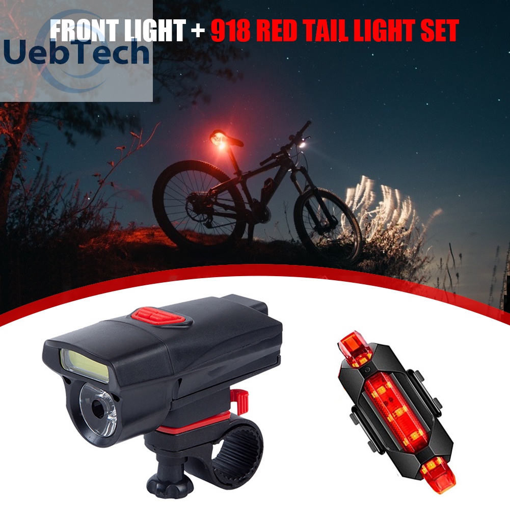 Đèn pha Uebtech T6+COB LED 6 chế độ 3 chế độ sáng cho xe đạp