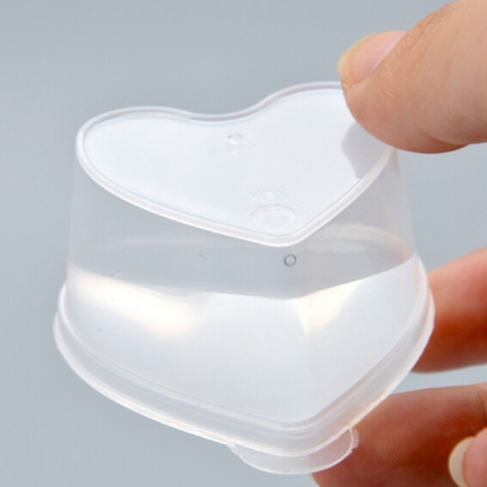 Love peach heart shape 45ml transparent DIY slime box with lid