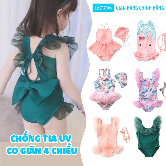 Đồ Bơi Bé Gái Hở Lưng Cực Sành Điệu | Bộ Bơi Bé Gái 2 Dây Nhiều Màu Dễ Thương