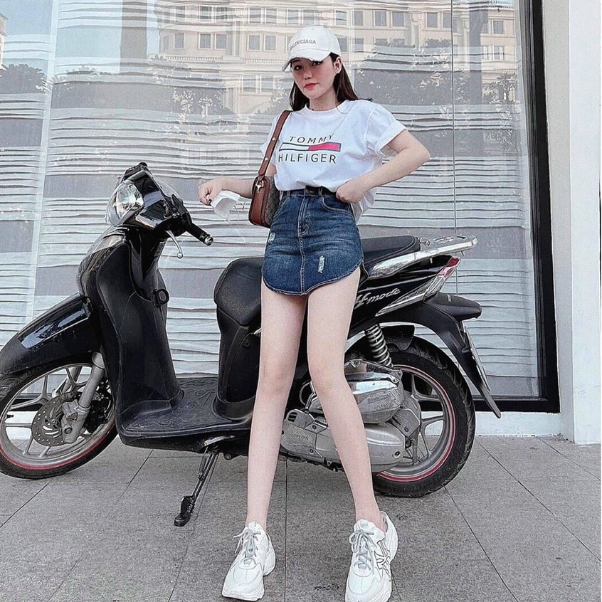 chân váy bò nữ kiểu dáng đuôi cá năng động trẻ trung | BigBuy360 - bigbuy360.vn